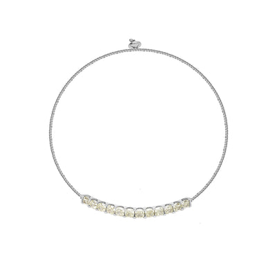 Cushion Cut Diamond White Gold Bolo Bracelet