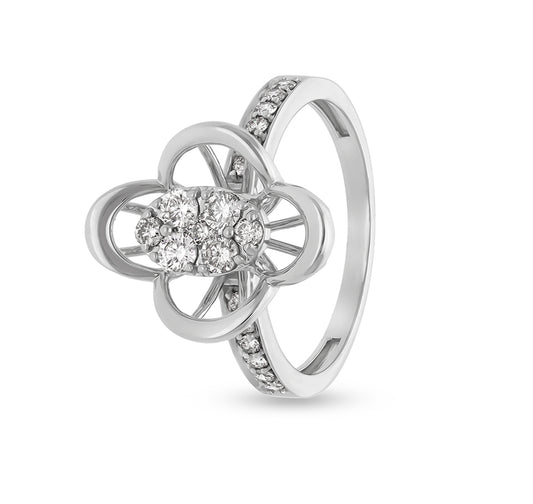 Dainty White Gold Diamond Ring