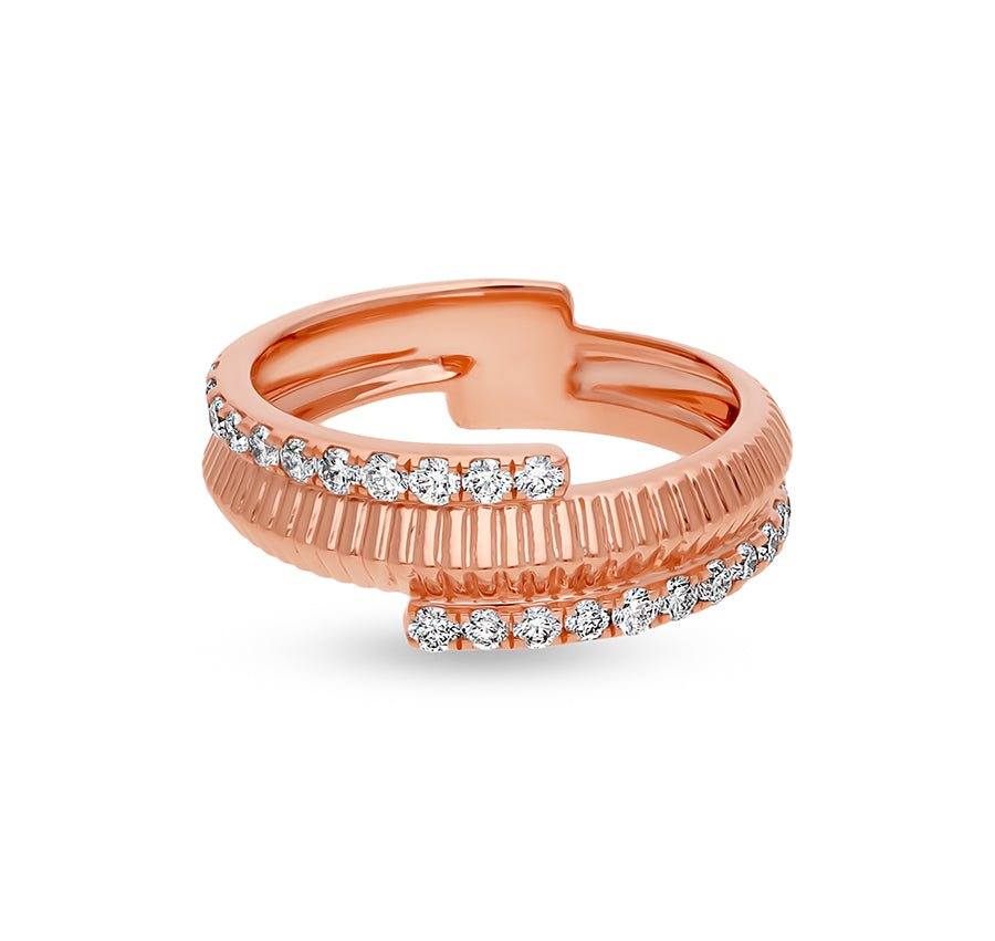 Round Cut Diamond Rose Gold Casual Ring