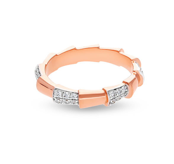 Round Diamond Rose Gold Eternity Band