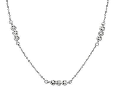 Heart Shape Chain White Gold Natural Diamond Necklace