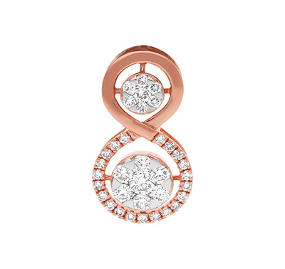 Timeless Shaped Round Diamond With Prong Set Rose Gold Pendant