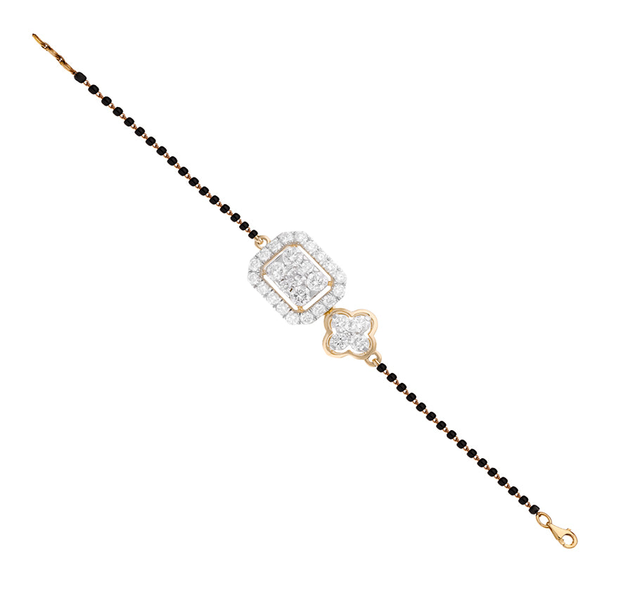 Radiant Shape Round Natural Diamond Women Tanmaniya Bracelet