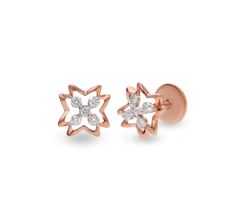 Luminary Quinate Delightful Diamond Stud Earrings