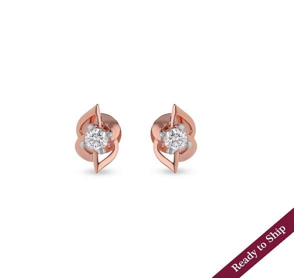 Eighth Note Spark Solitaire Earring