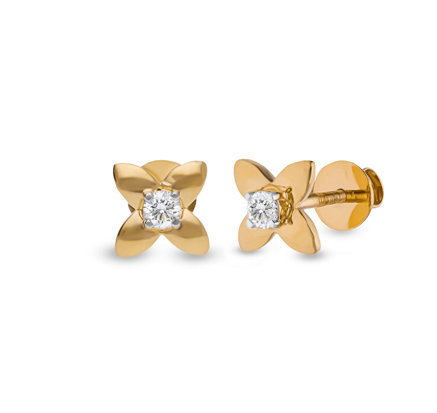 Floral Solitaire Enchanting Earring