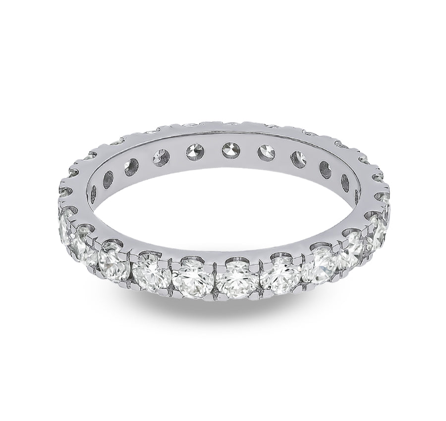 Round Diamond White Gold Women Band