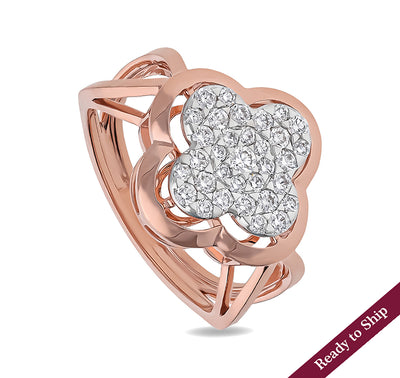 Pasquale Bruni Round Natural Diamond Rose Gold Casual Ring