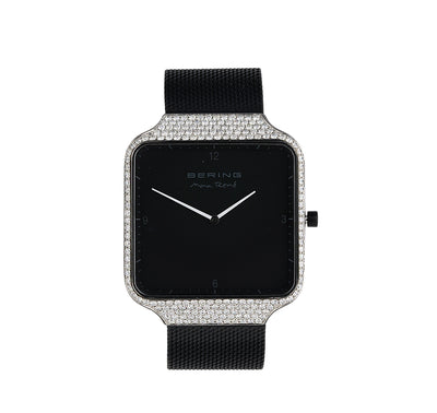 Square Dial Natural Diamond Studded Bering Watch
